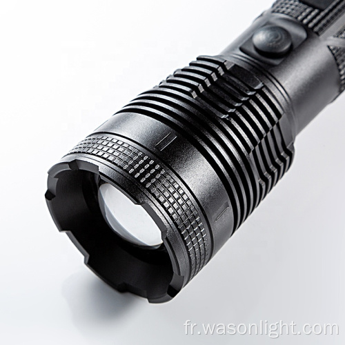 Wason Professional XHP90 High Power 2000 Lumens imperméable portable portable en aluminium Tactical Torches Tactical et lampes de poche Clip à ceinture